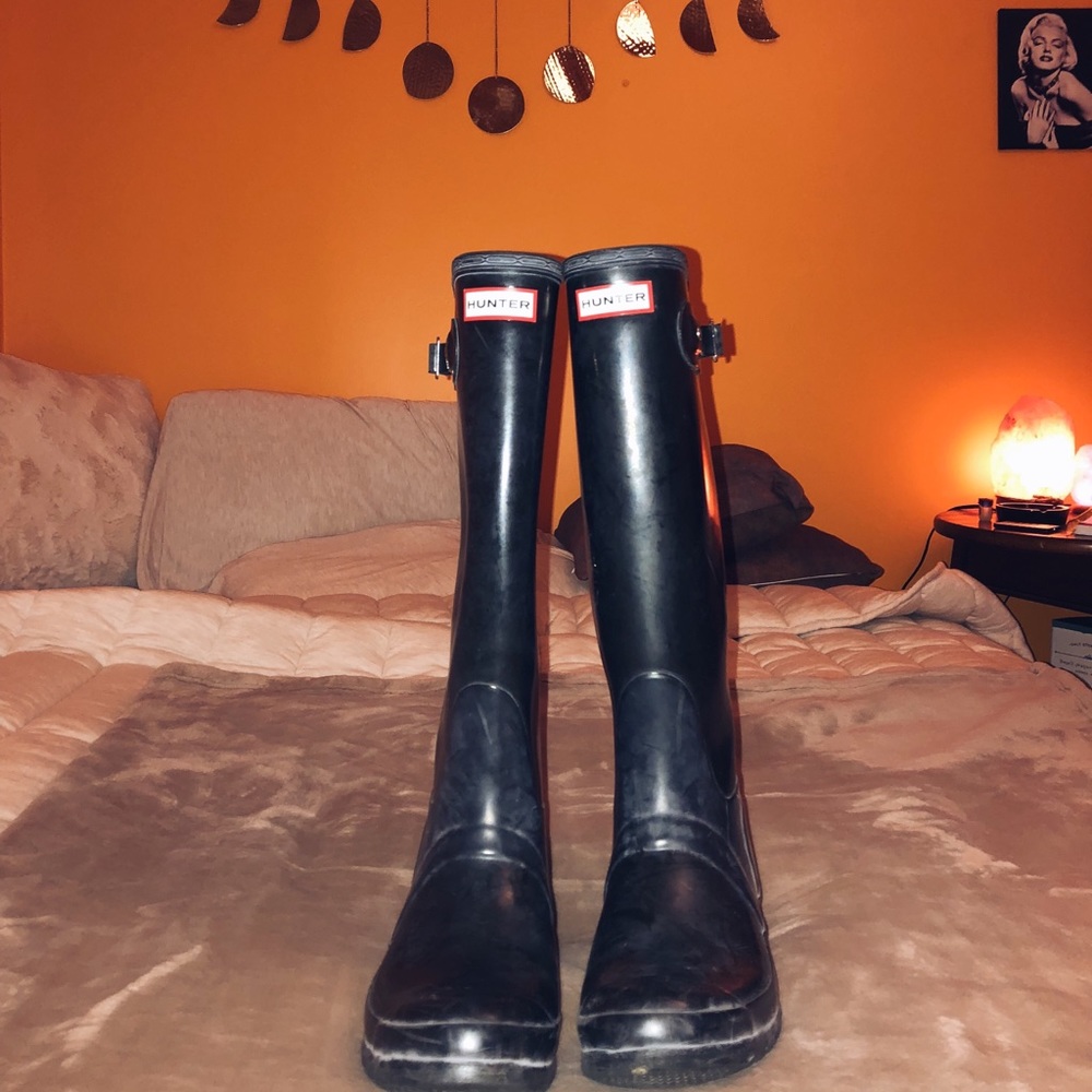 Tall black Hunter boots!